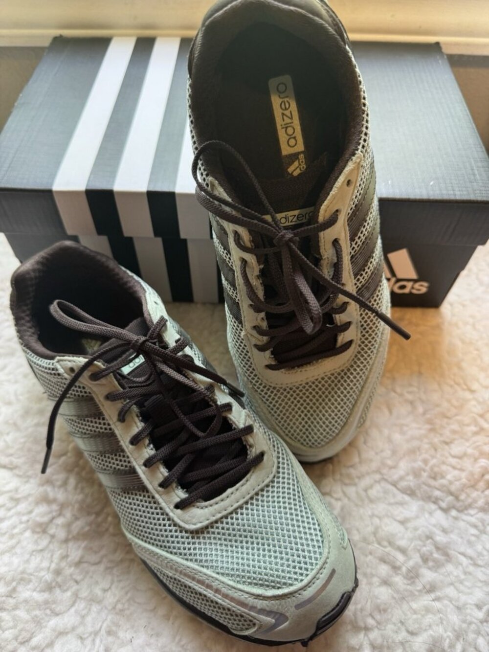 Adidas Adizero Adios Og Lace Up Womens MINT Sneakers Casual Shoes JQ1787